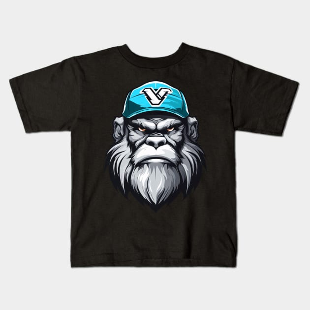 Serious Grandpa Yeti Bigfoot Sasquatch Kids T-Shirt by designs4days